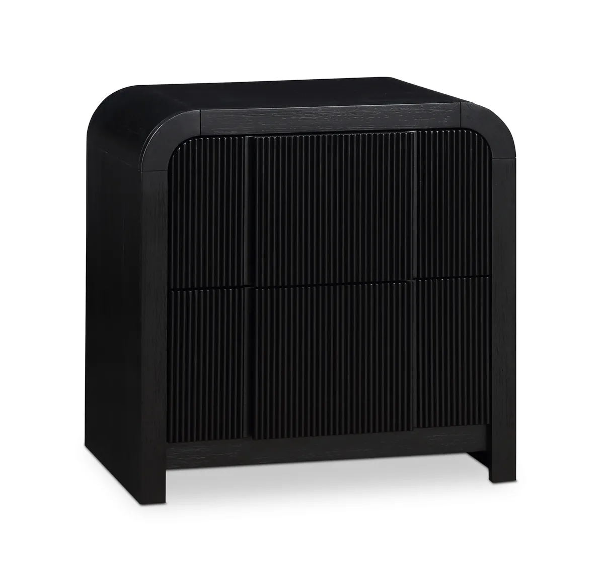 Fluted - Night Stand - Black
