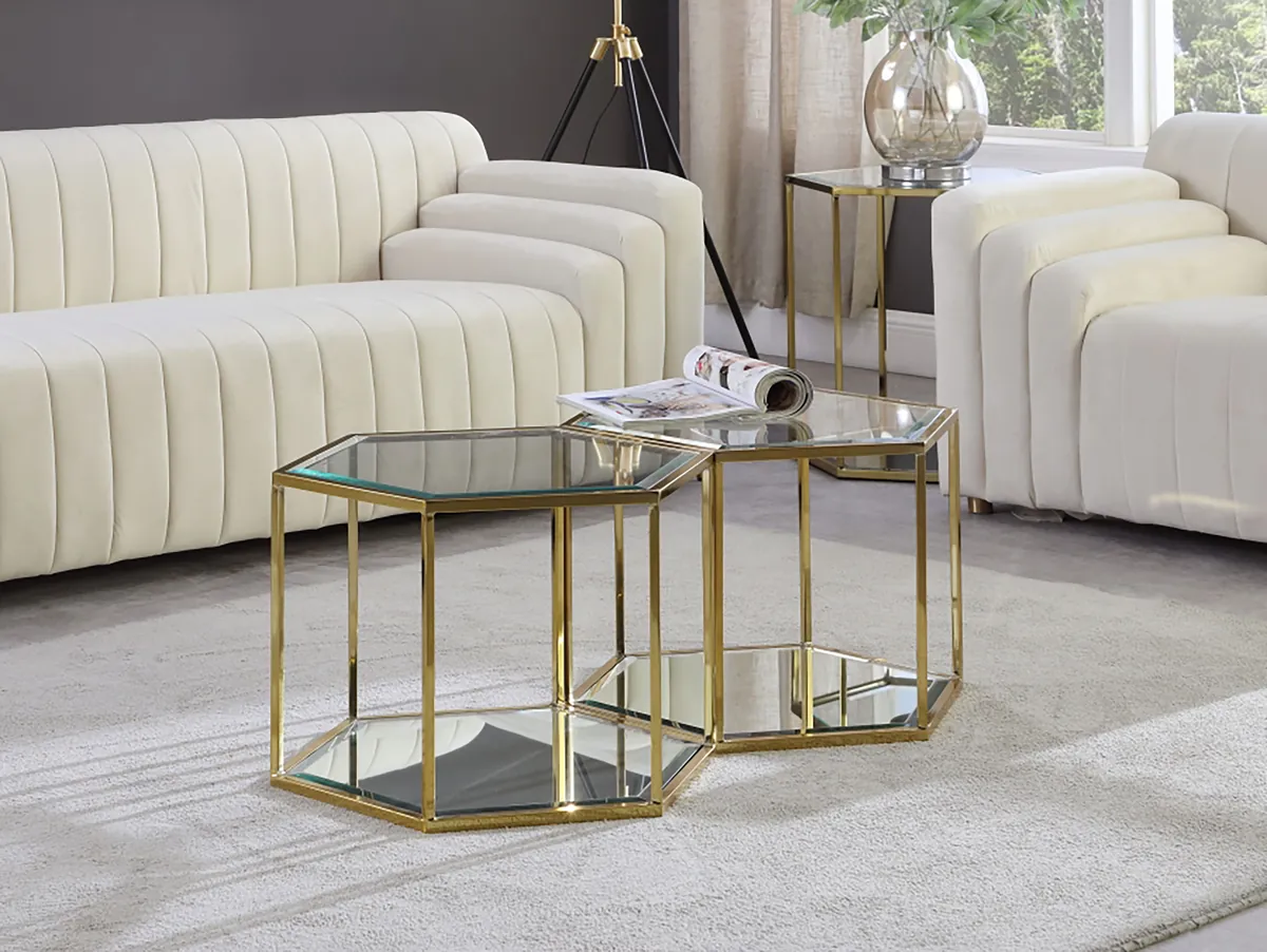 Sei - Coffee Table 2 Piece - Gold - View 2
