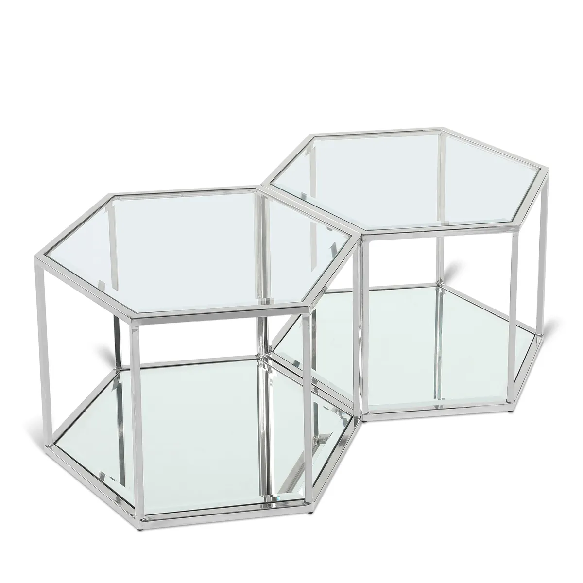 Sei - Coffee Table 2 Piece - Pearl Silver