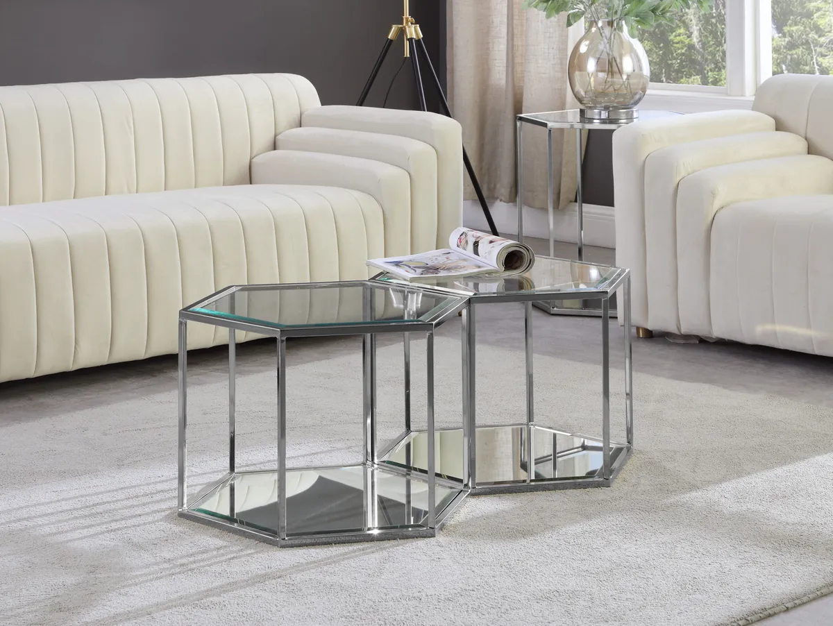Sei - Coffee Table 2 Piece - Pearl Silver - View 2