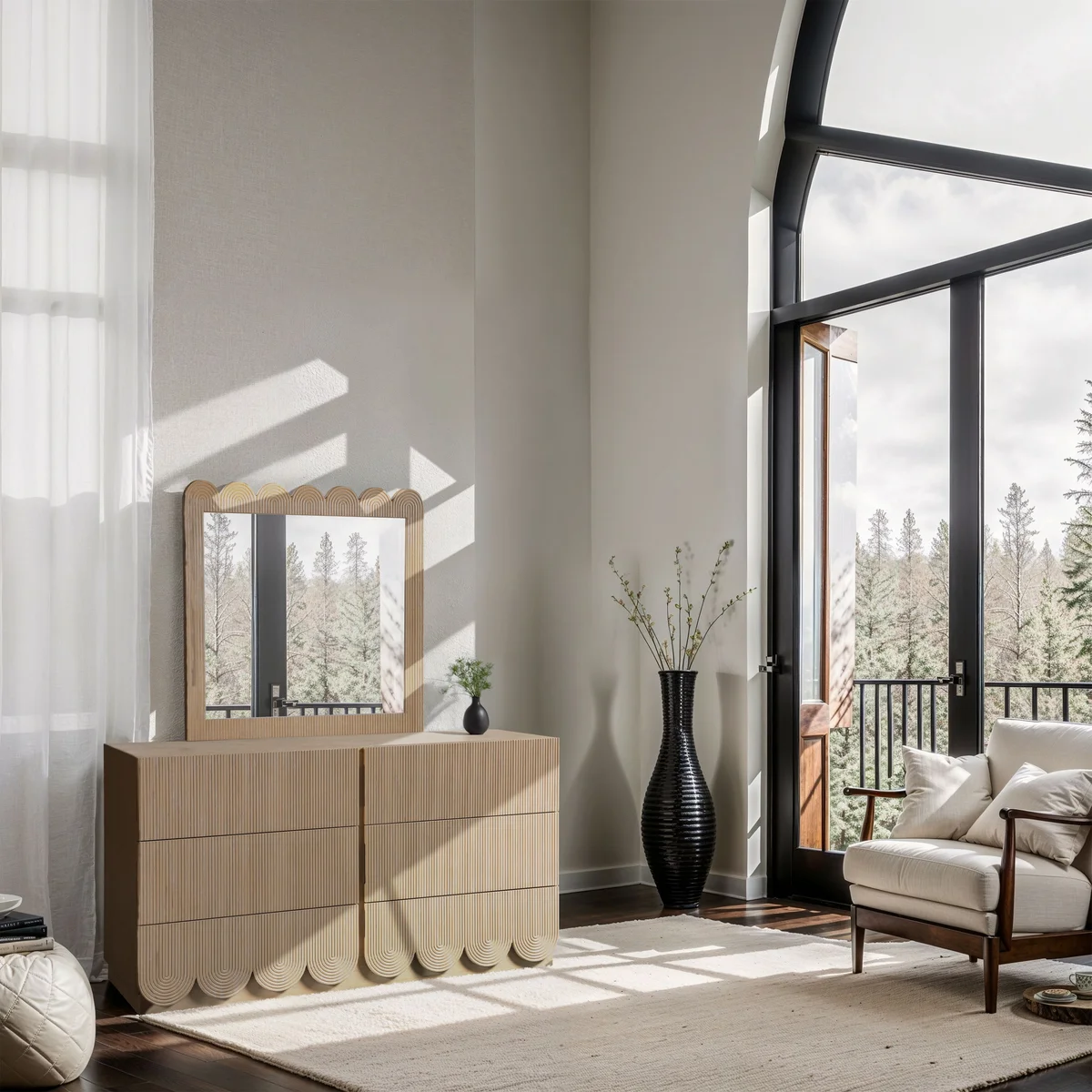 Scallop - Mirror - Natural - View 2