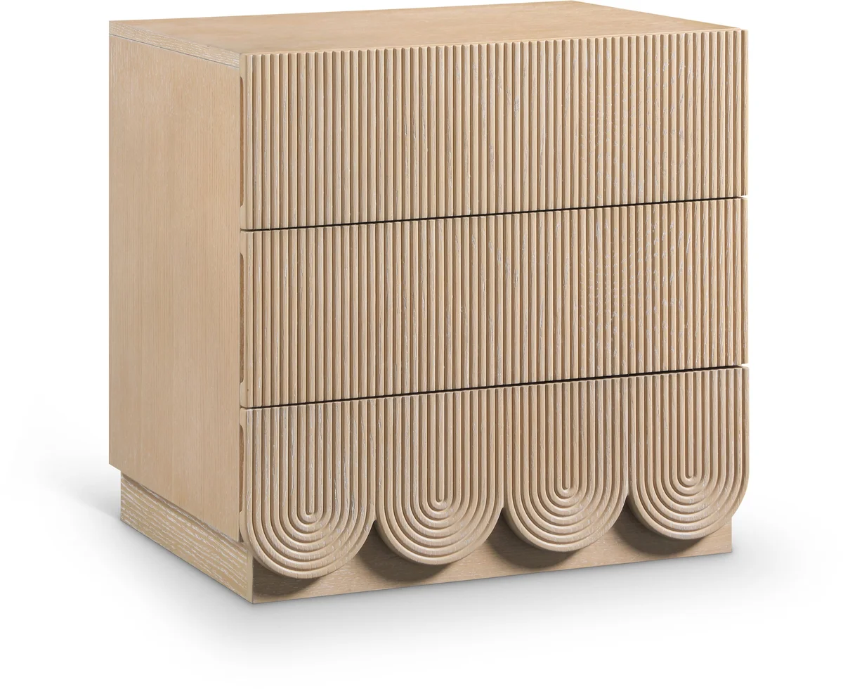 Scallop - Night Stand - Natural