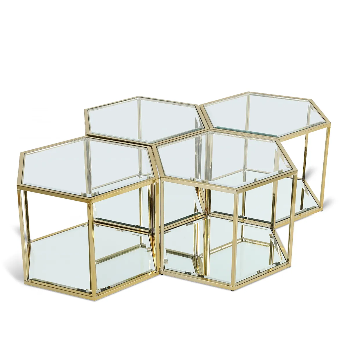 Sei - Coffee Table 4 Piece - Gold