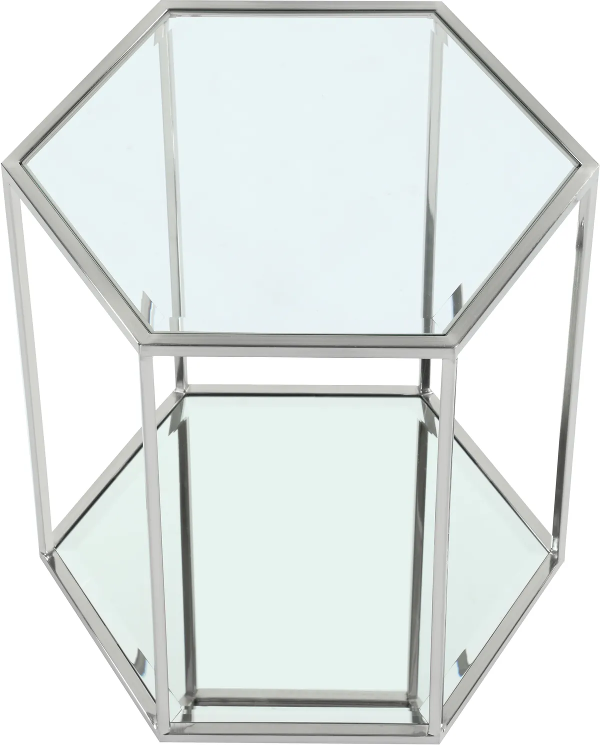 Sei - End Table - Pearl Silver