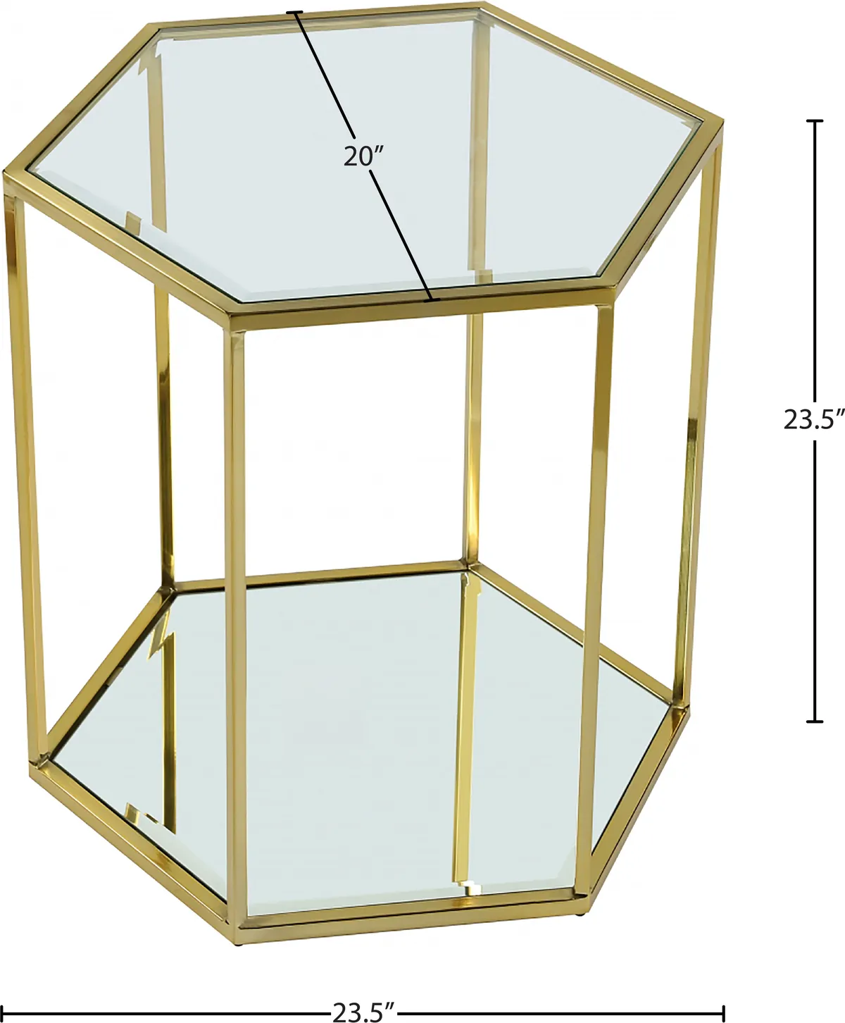 Sei - End Table - Gold