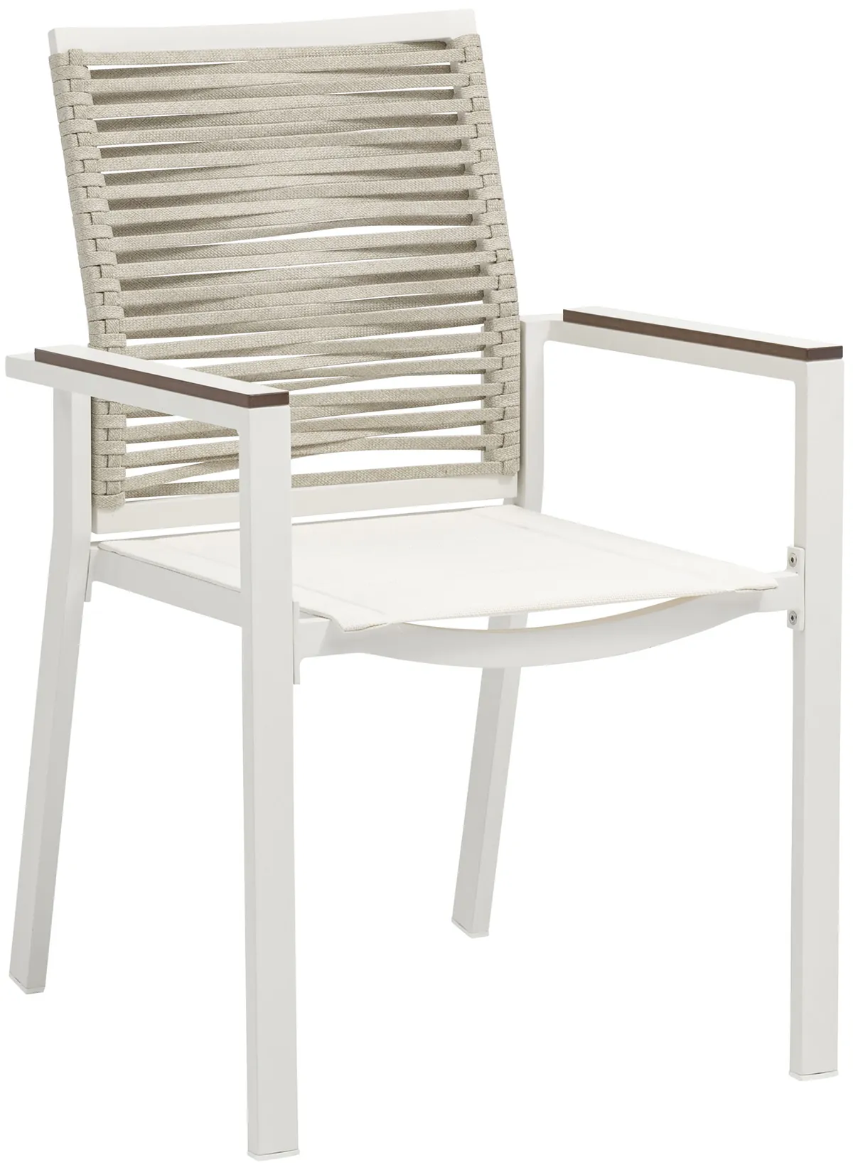 Maldives - Rope Outdoor Patio Dining Arm Chair (Set of 2) - Beige