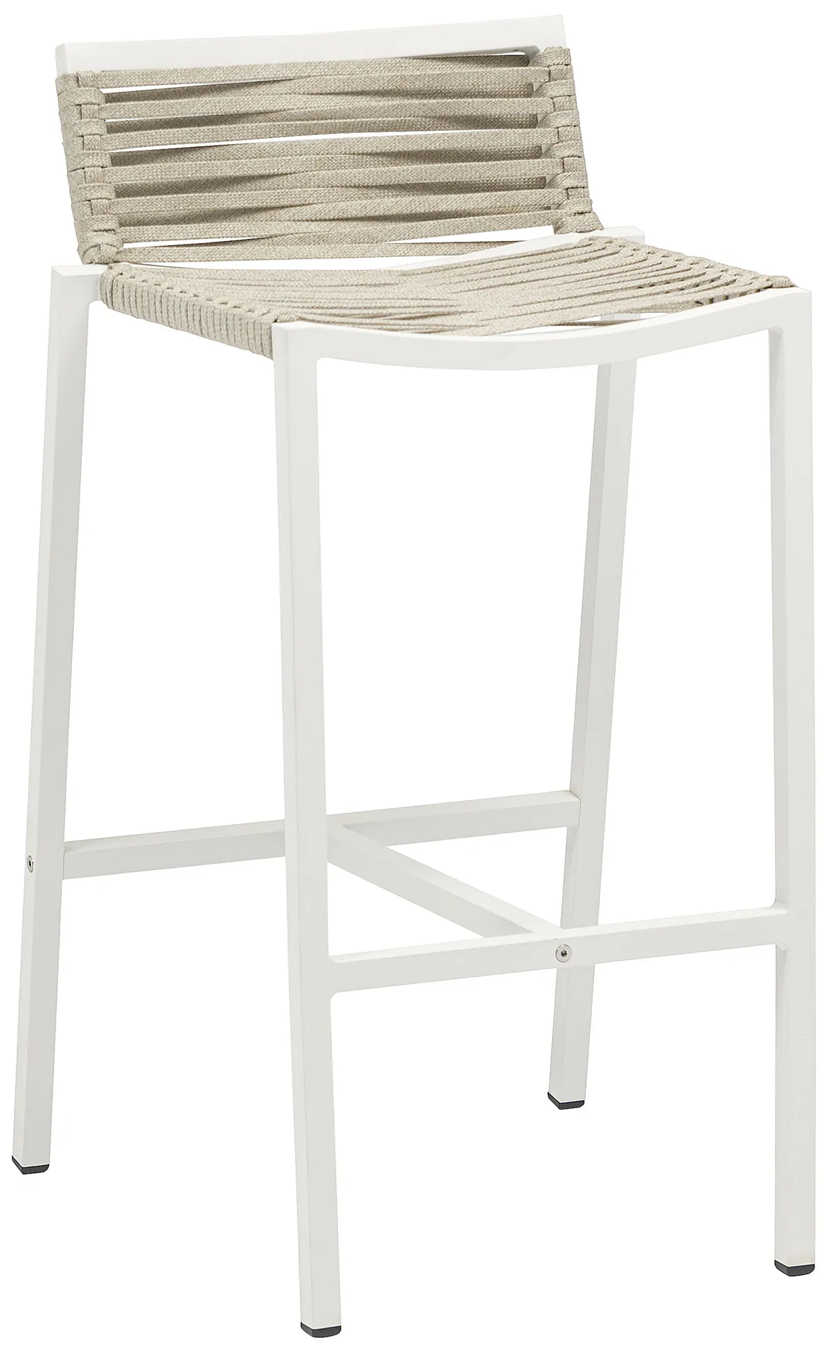 Maldives - Rope Outdoor Patio Bar Stool (Set of 2) - Cream