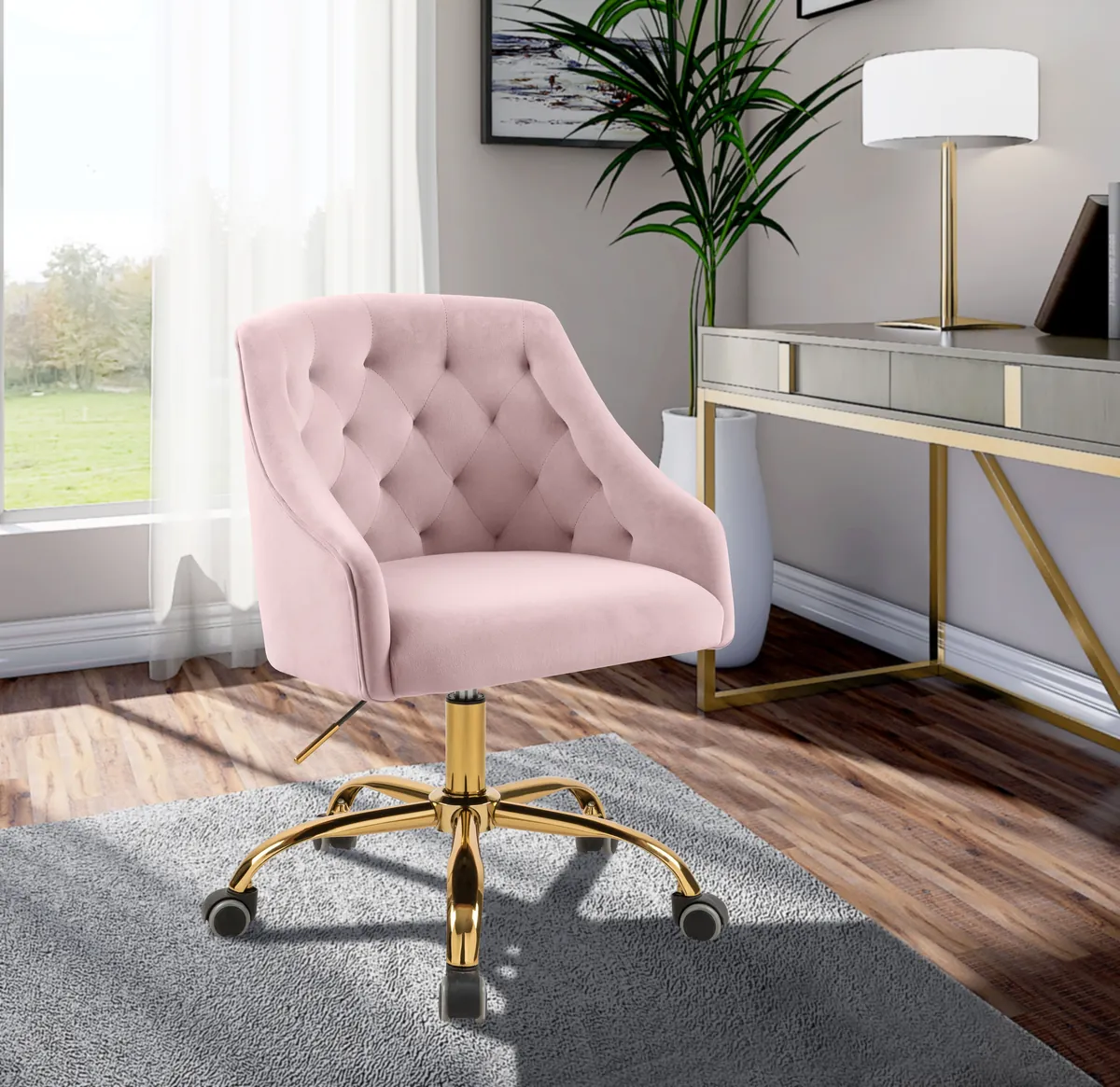 Arden - Office Chair - Pink - View 2