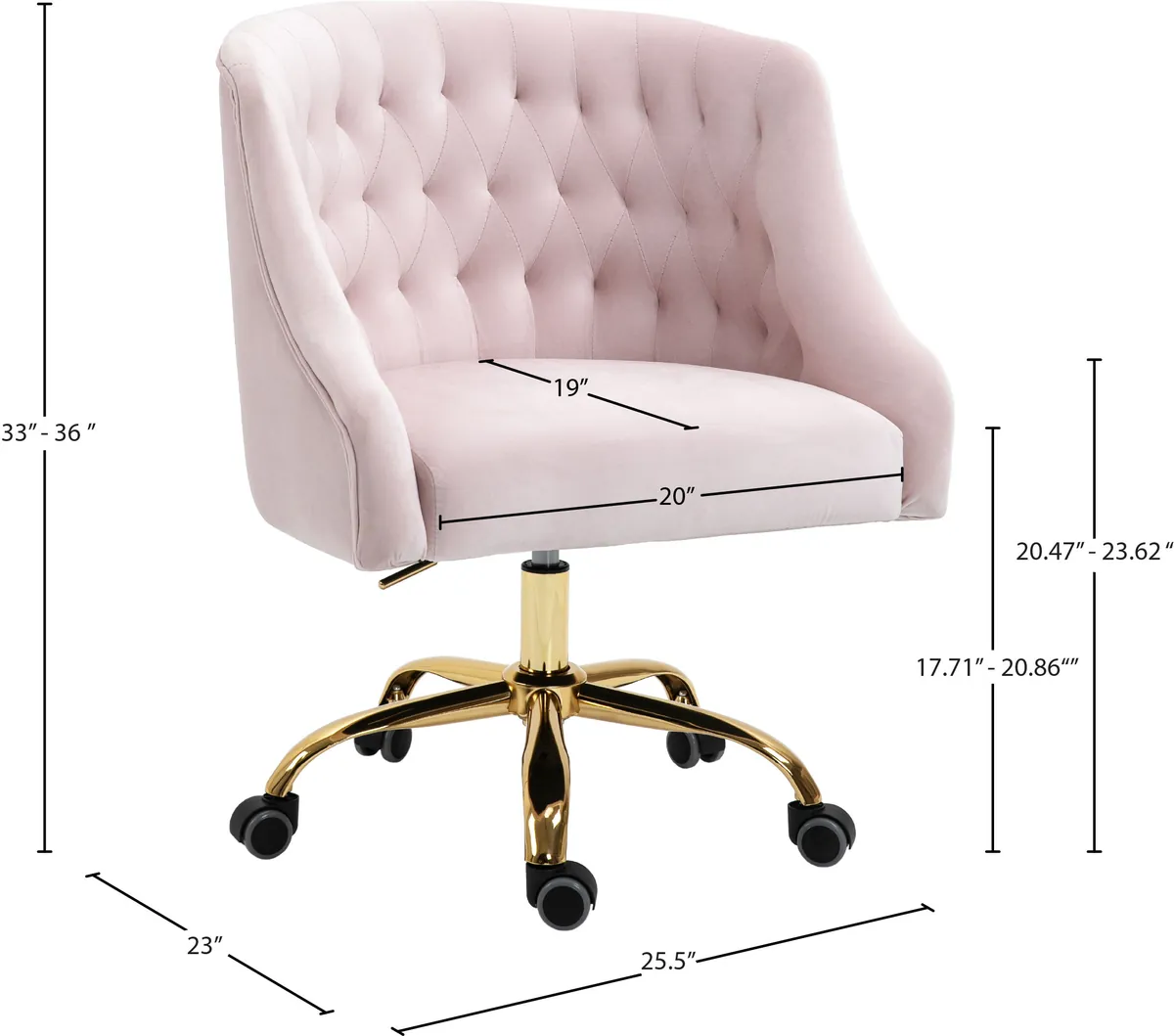 Arden - Office Chair - Pink