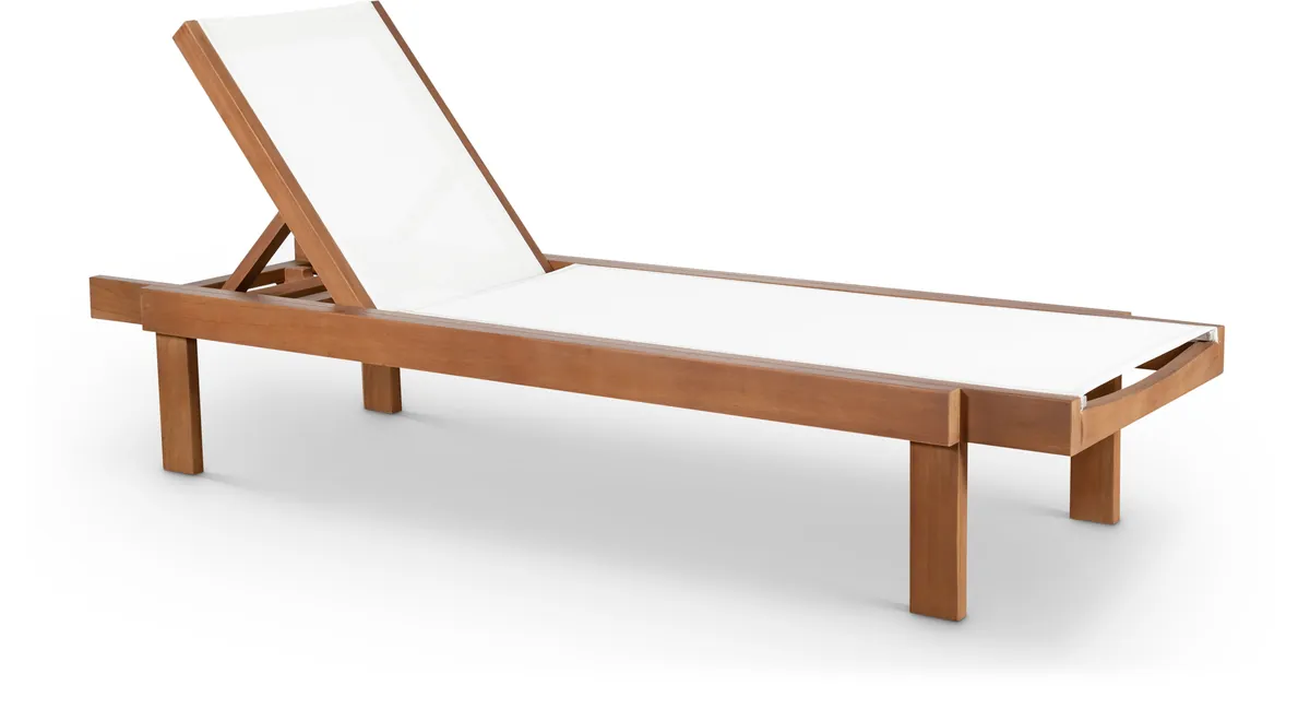 Tulum - Water Resistant Outdoor Patio Lounger - Off White