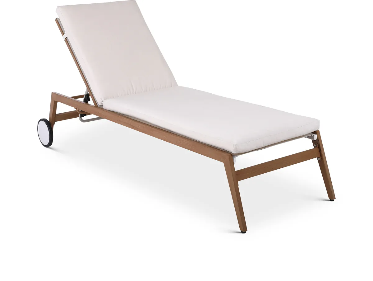 Maui - Water Resistant Outdoor Patio Lounger - Cream