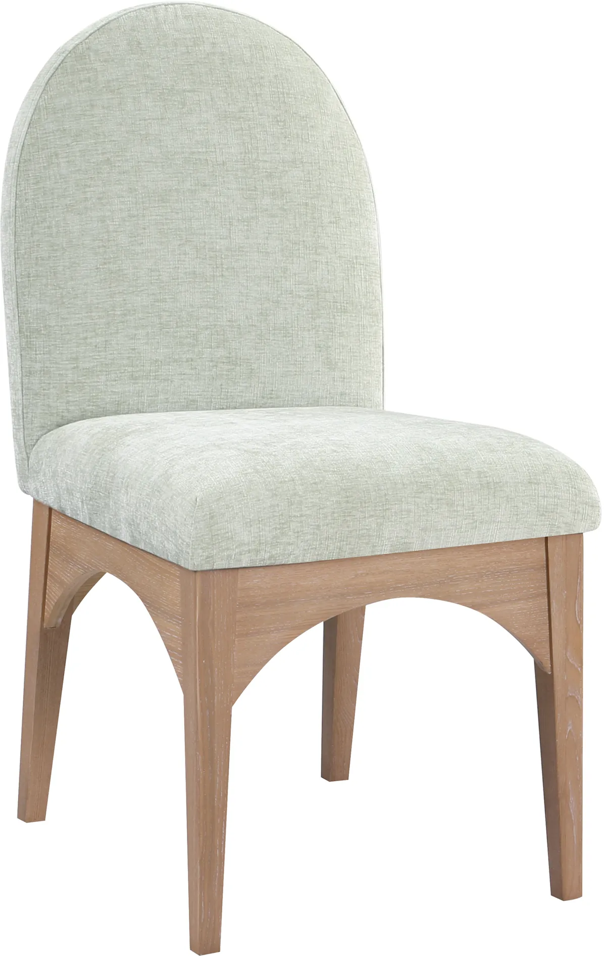 Waldorf - Chenille Dining Side Chair With Natural Legs - Mint