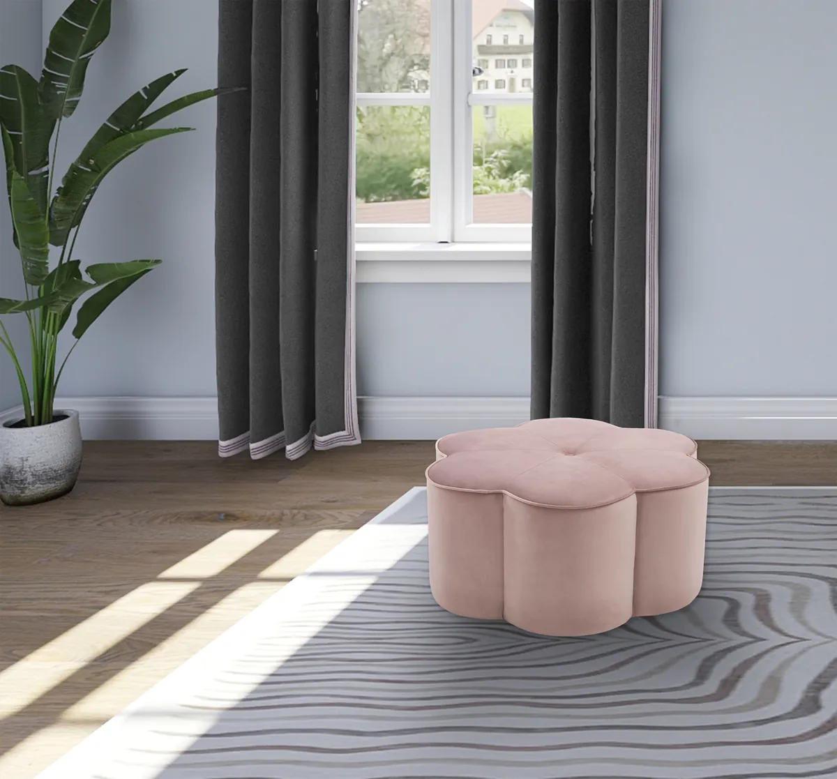 Daisy - Ottoman - Pink - View 2