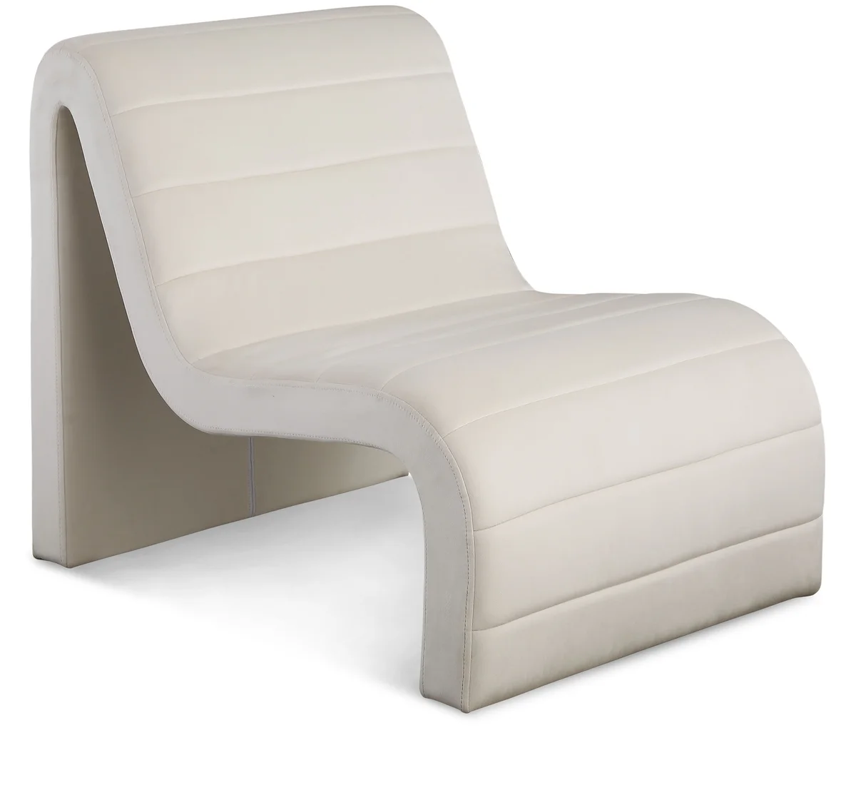 Ivy - Velvet Accent Chair - Cream