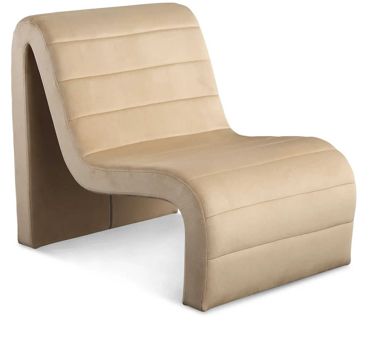 Ivy - Velvet Accent Chair - Camel