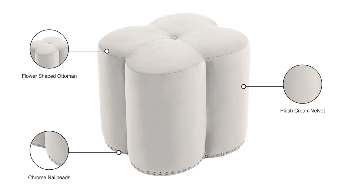 Clover - Ottoman - Cream