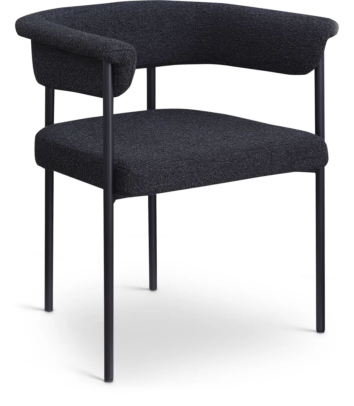 Malin - Boucle Dining Chair (Set of 2) - Black