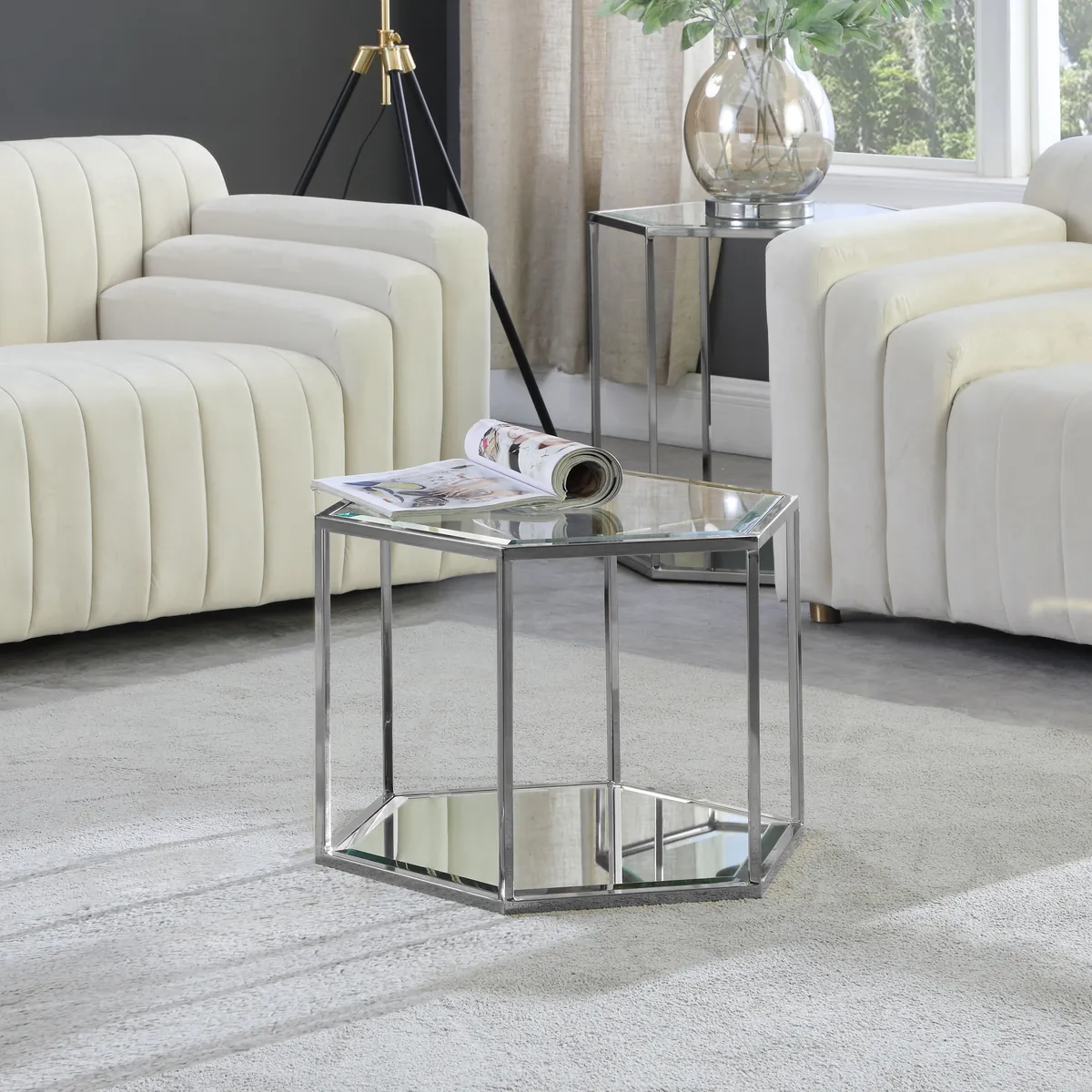 Sei - Coffee Table - Pearl Silver - View 2