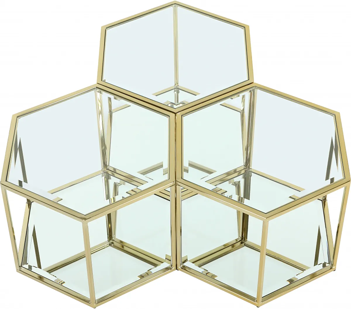 Sei - Coffee Table 3 Piece - Gold