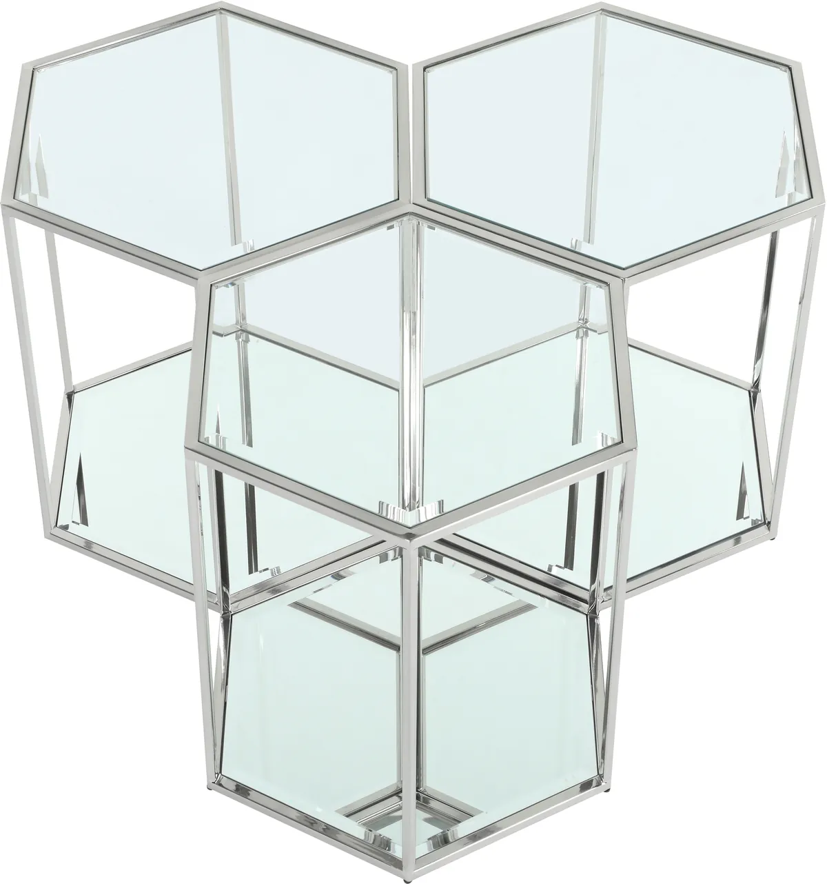 Sei - End Table - Pearl Silver - Steel