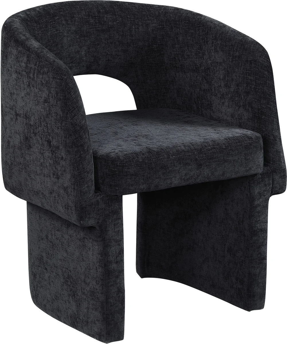 Emmet - Chenille Dining Chair / Accent Chair - Black