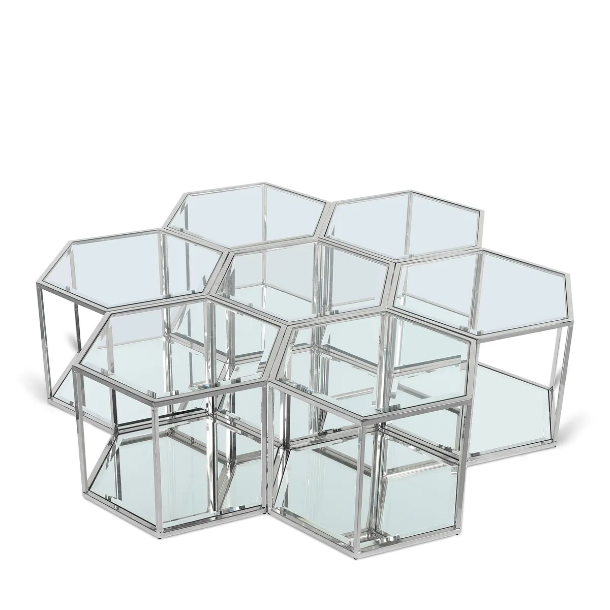 Sei - Coffee Table 7 Piece - Pearl Silver