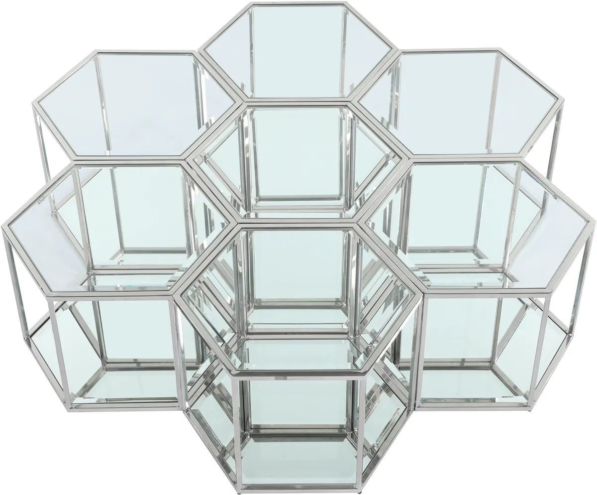 Sei - Coffee Table 7 Piece - Pearl Silver