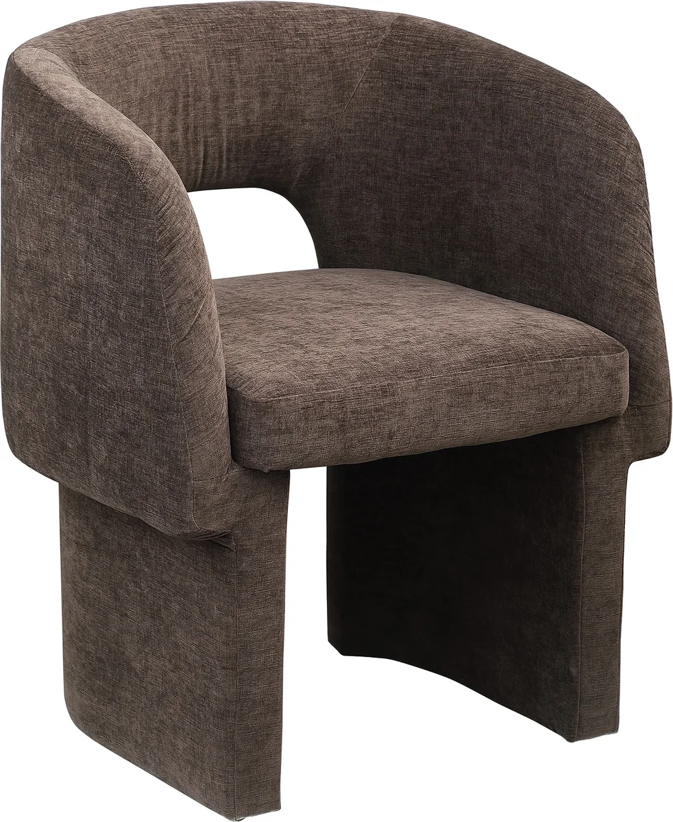 Emmet - Chenille Dining Chair / Accent Chair - Brown
