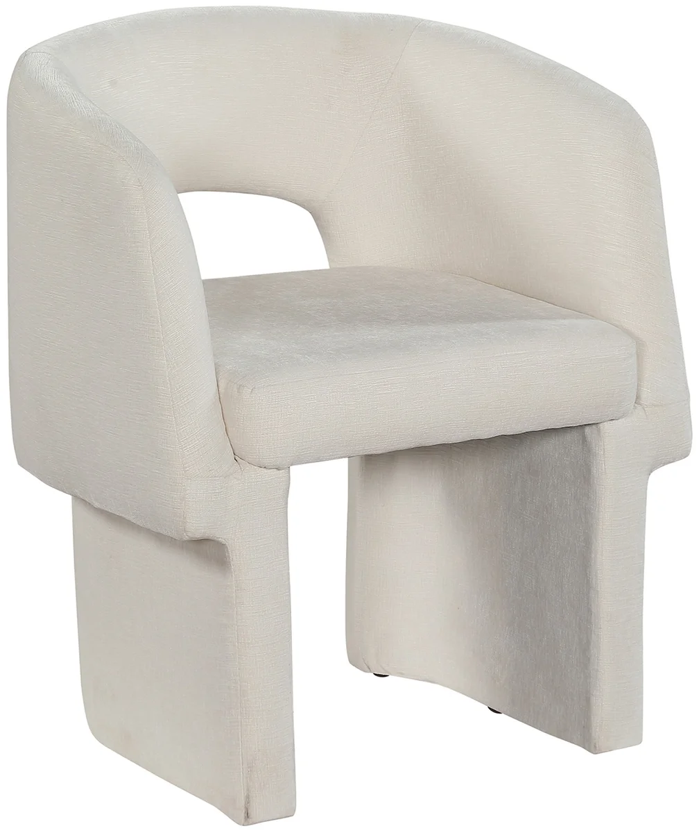 Emmet - Chenille Dining Chair / Accent Chair - Cream