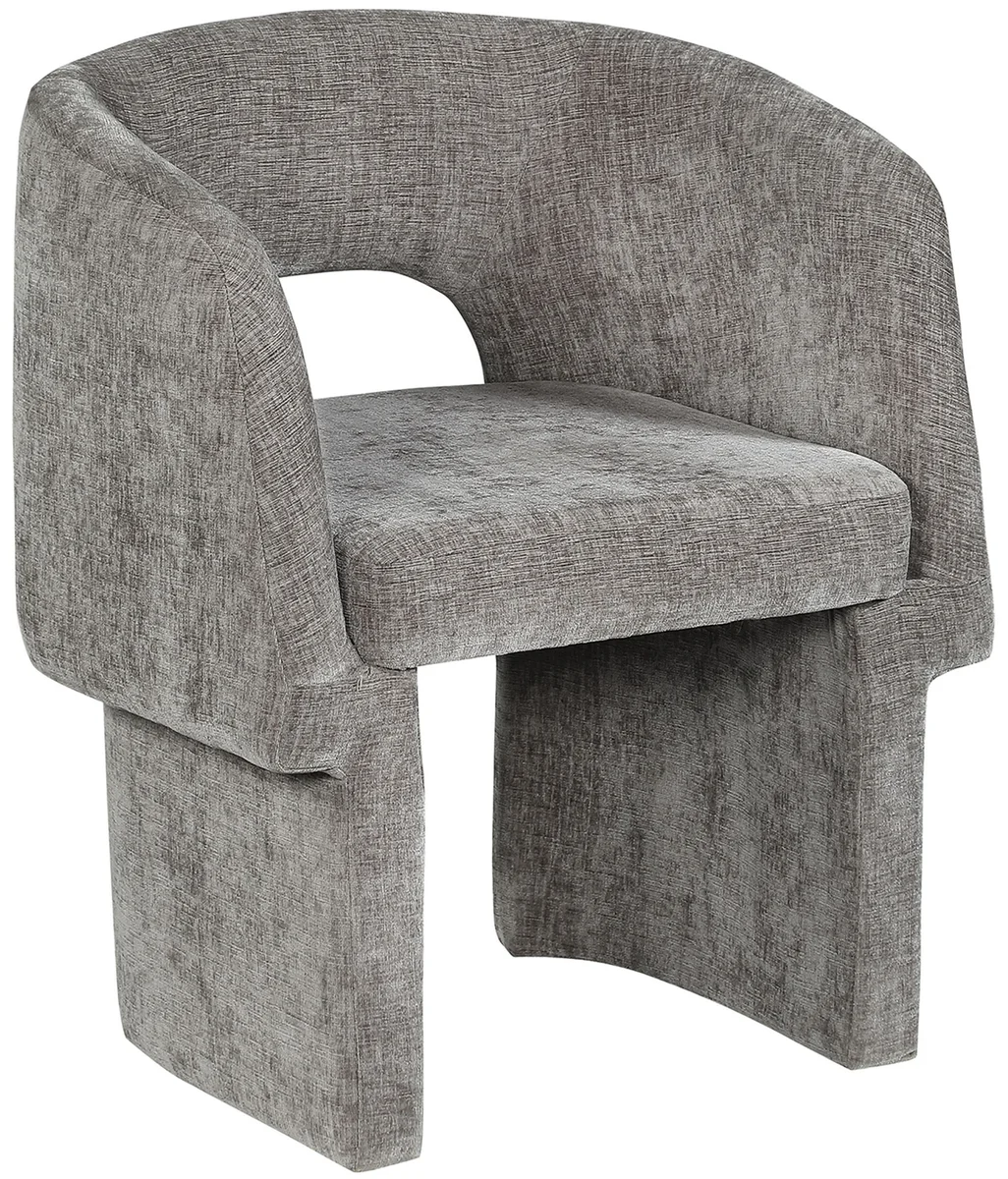 Emmet - Chenille Dining Chair / Accent Chair - Gray