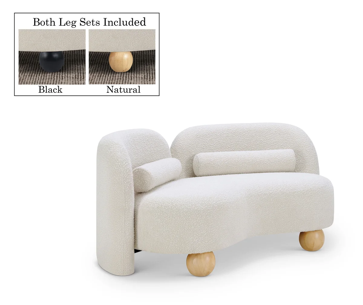 Daphne - Boucle Loveseat - Cream