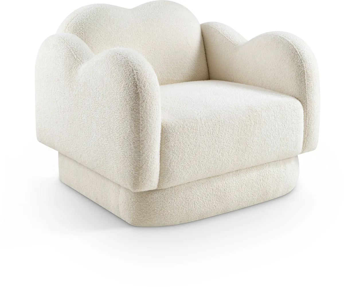 Bloom - Teddy Fabric Chair - Cream