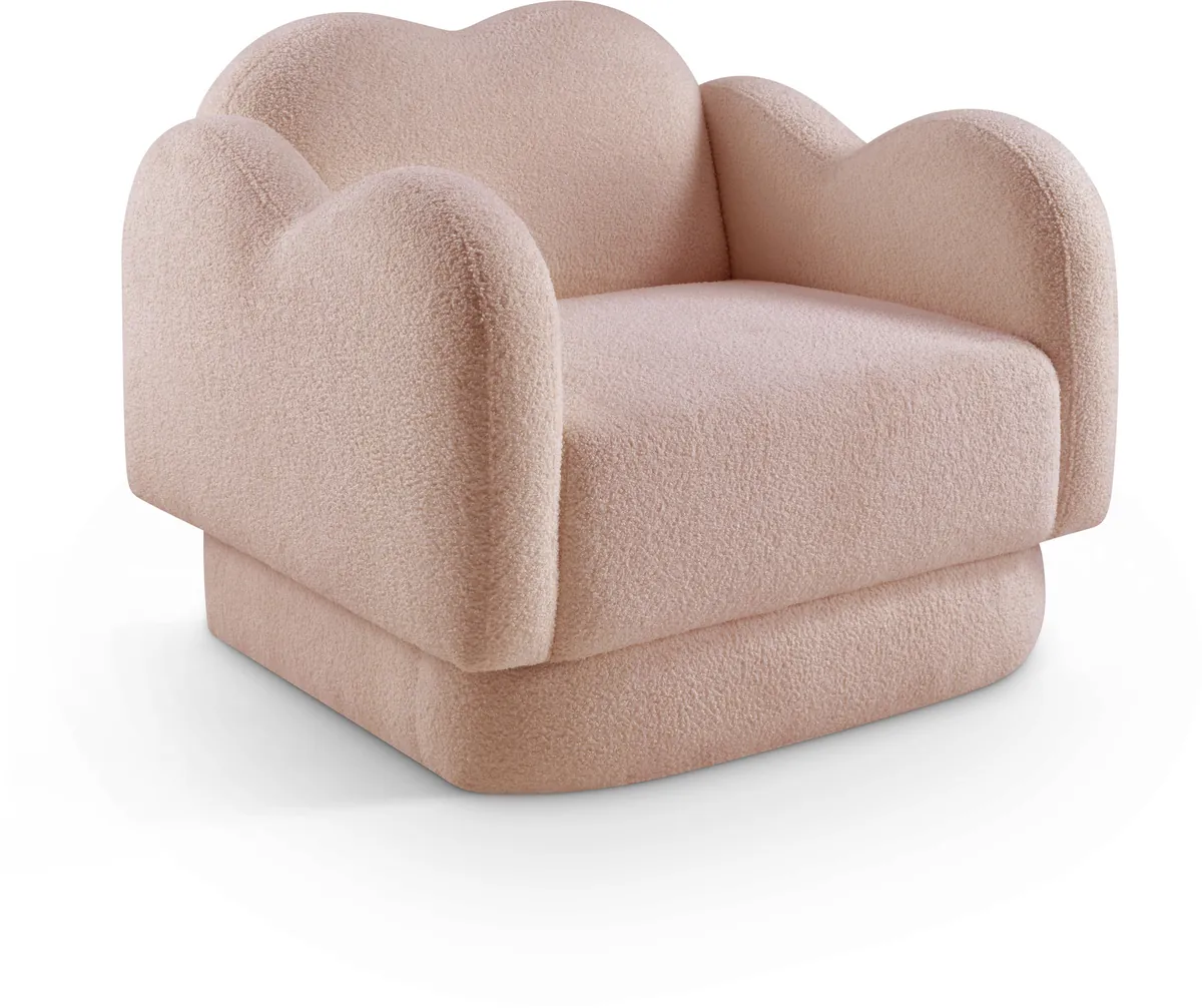 Bloom - Teddy Fabric Chair - Pink