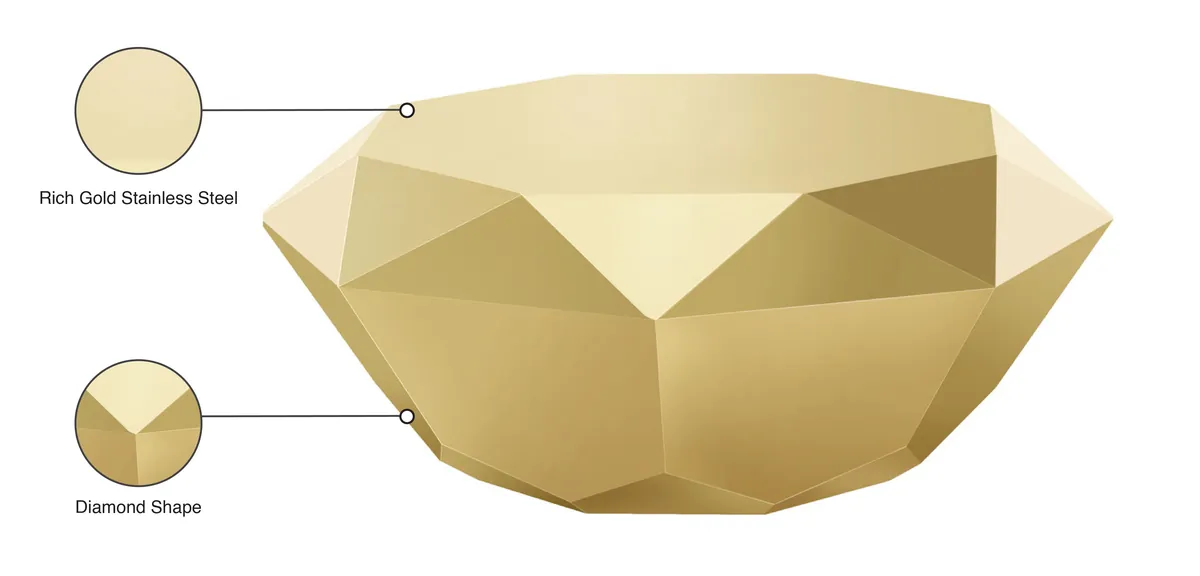 Gemma - Coffee Table - Gold
