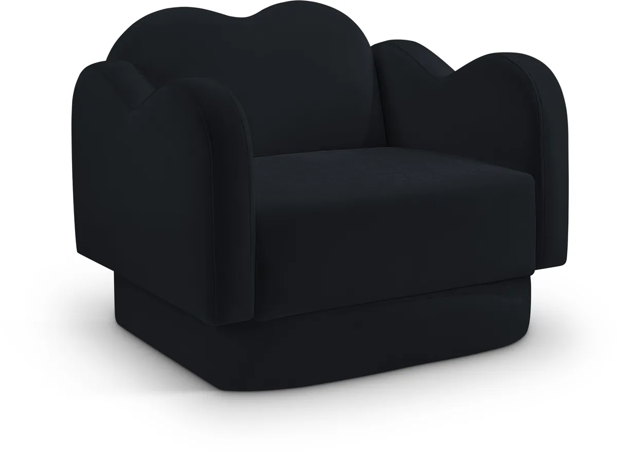 Bloom - Velvet Chair - Black