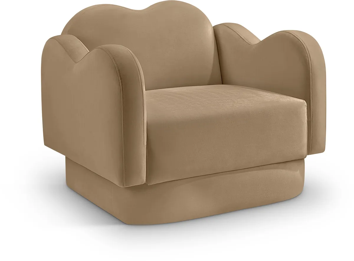 Bloom - Velvet Chair - Camel
