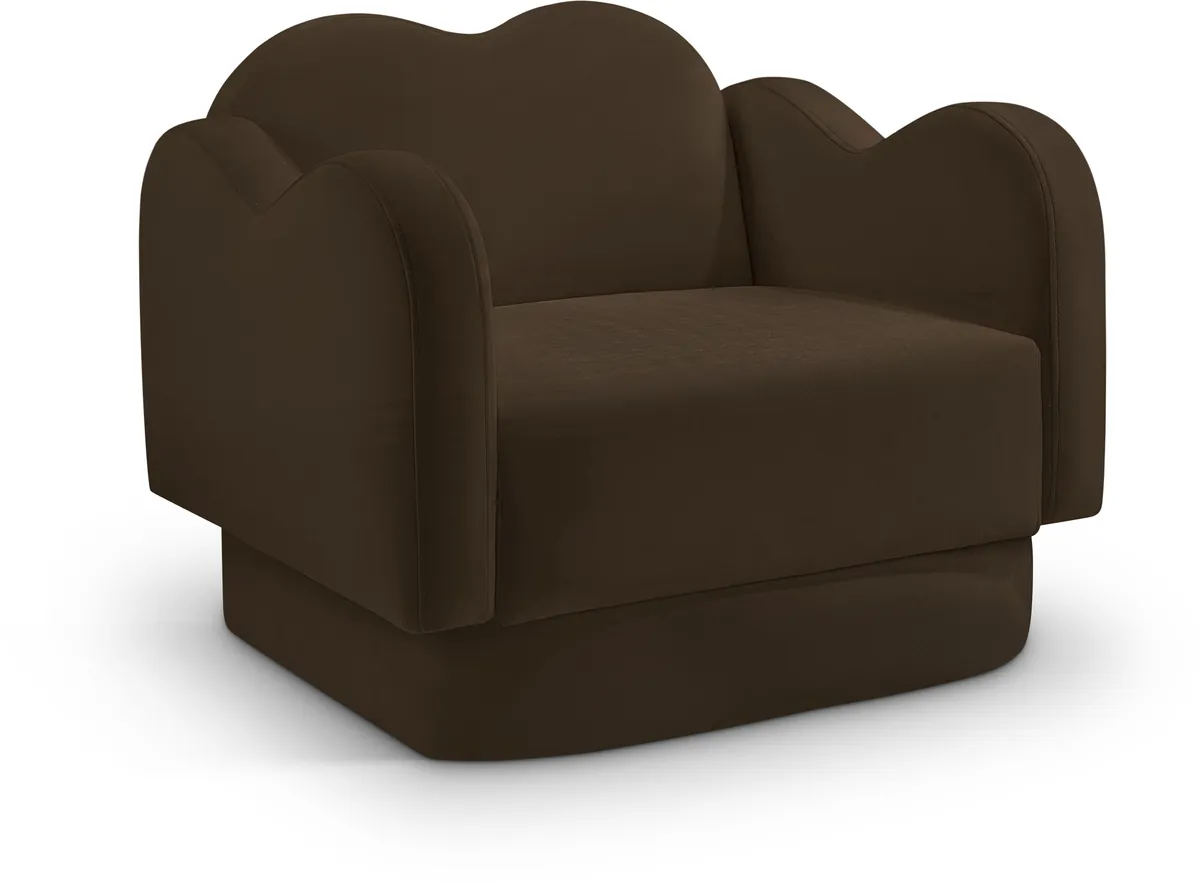 Bloom - Velvet Chair - Brown