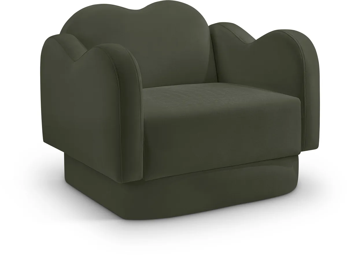 Bloom - Velvet Chair - Green