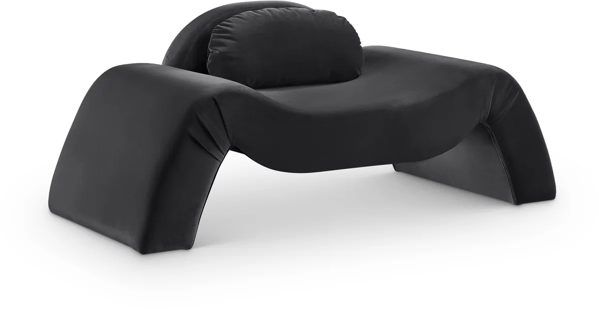 Austin - Velvet Accent Chair - Black