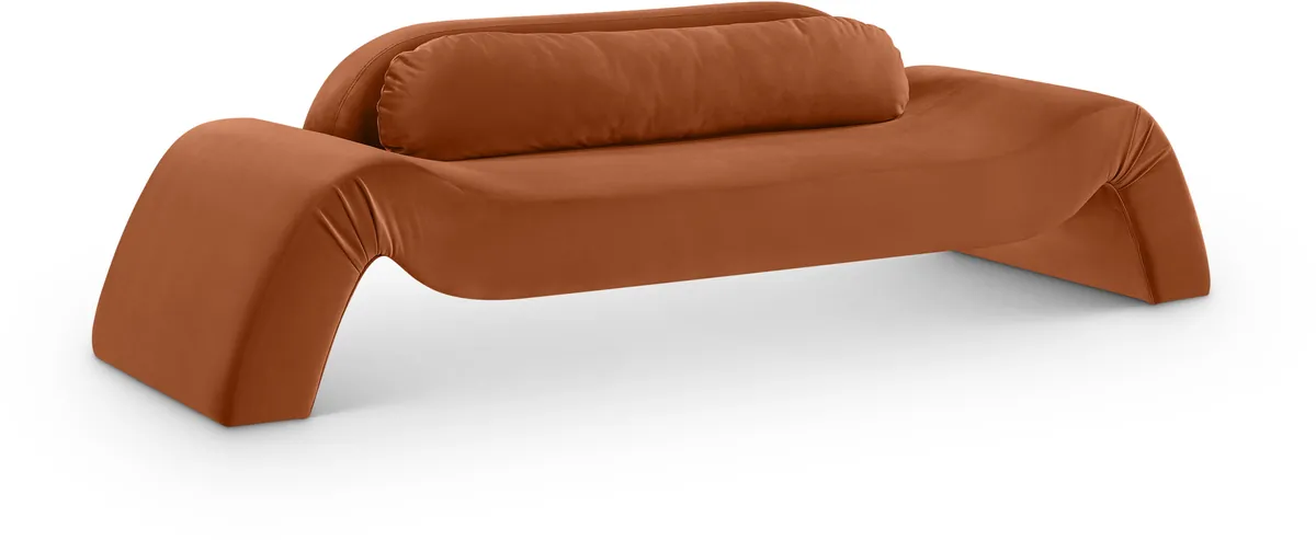Austin - Velvet Sofa - Cognac