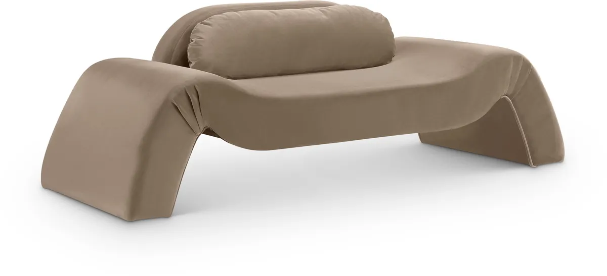 Austin - Velvet Loveseat - Taupe