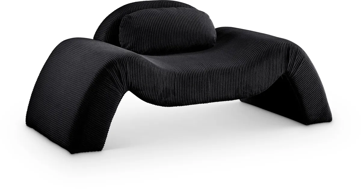 Austin - Corduroy Accent Chair - Black