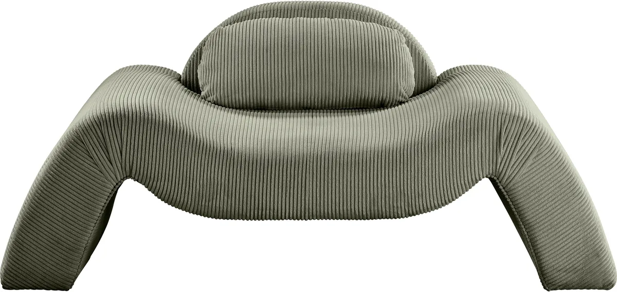 Austin - Corduroy Accent Chair - Green - View 2
