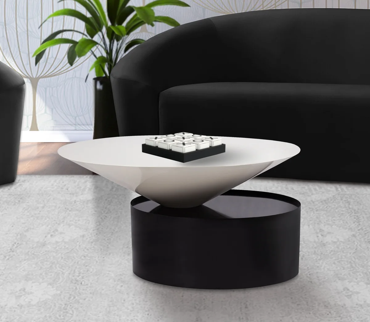 Damon - Coffee Table - Matte Black - Metal