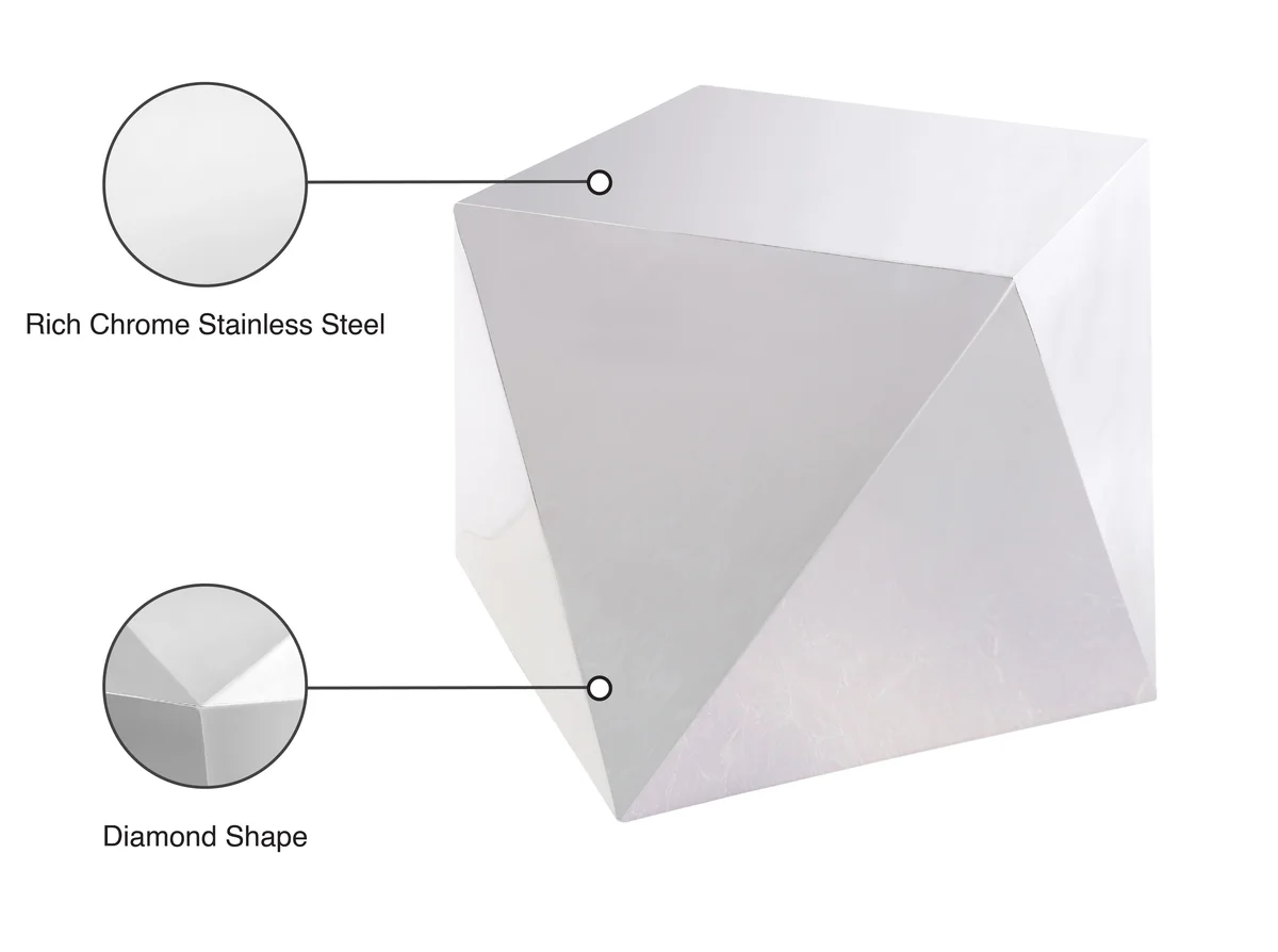 Gemma - End Table - Silver