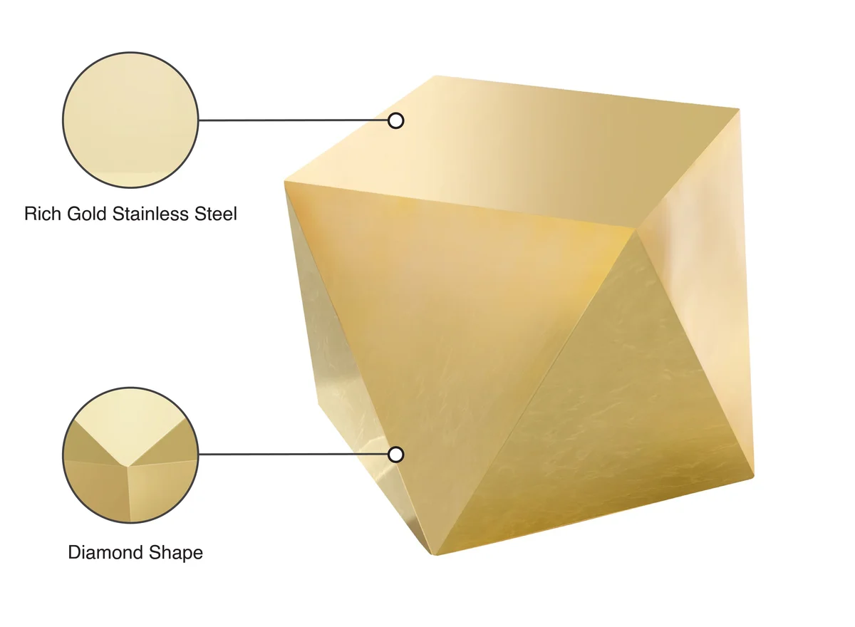 Gemma - End Table - Gold