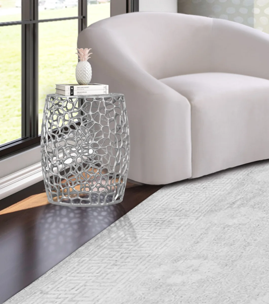 Priya - End Table - Silver - View 2