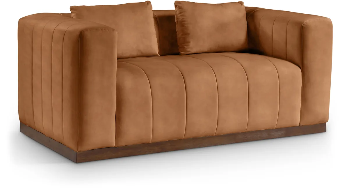 Mallina - Loveseat - Cognac