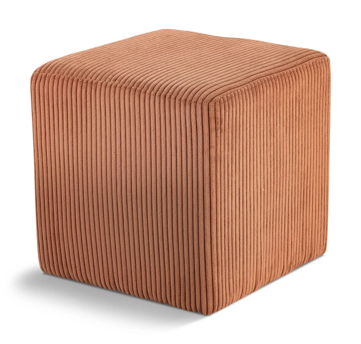 Roy - Microsuede Ottoman / Stool - Cognac