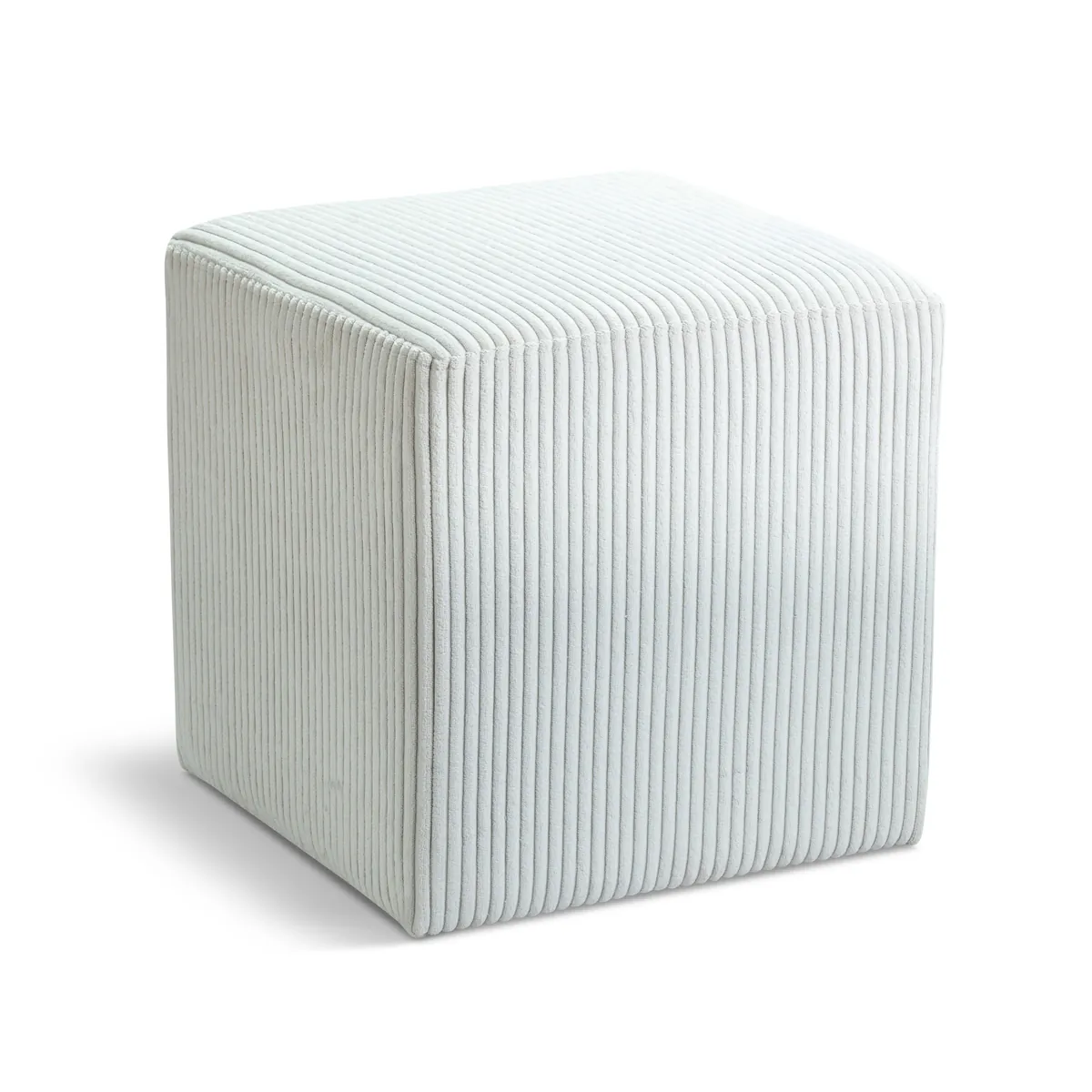 Roy - Microsuede Ottoman / Stool - Cream